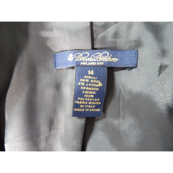 Brooks Brothers Milano Fit Womens 14 Blazer Coat Gray Wool Business Office - Picture 7 of 13